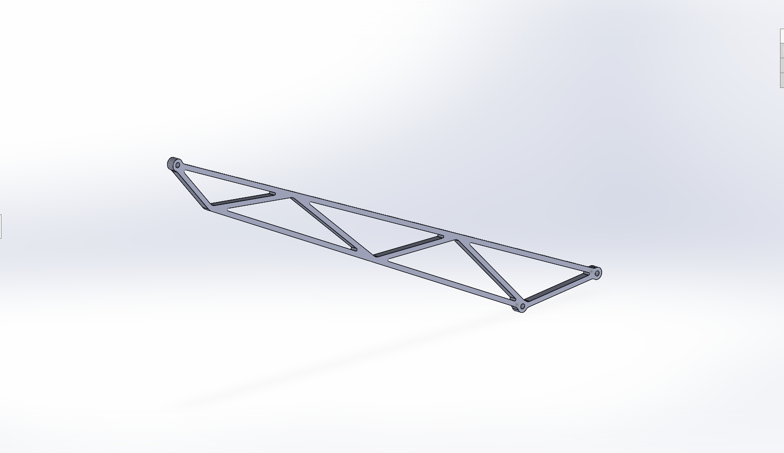 SolidWorks model of swan neck mount